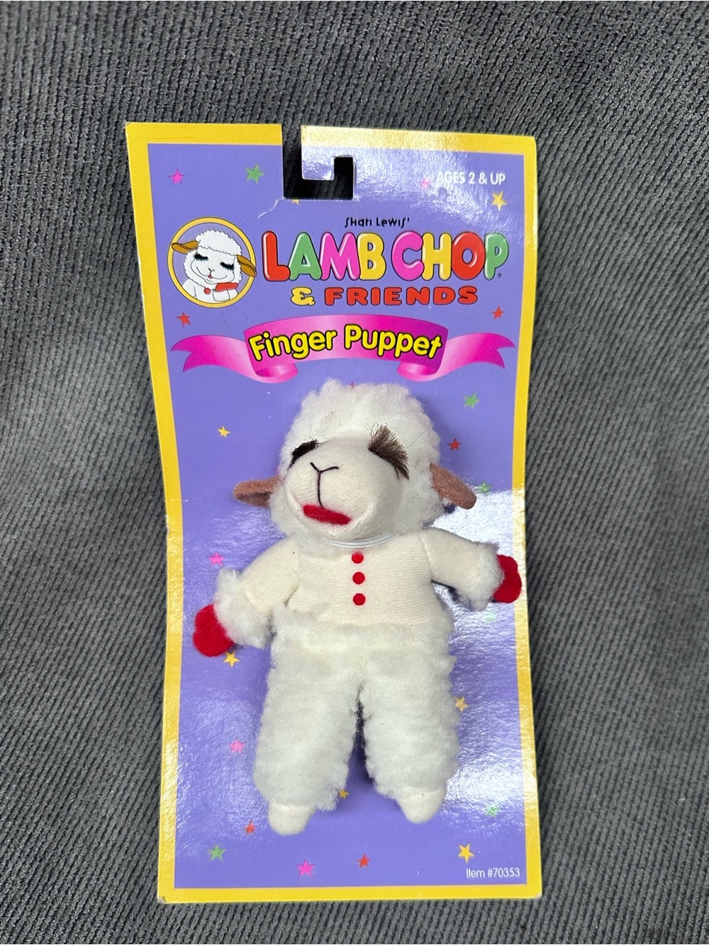 Vintage lamb chop finger puppet 90s